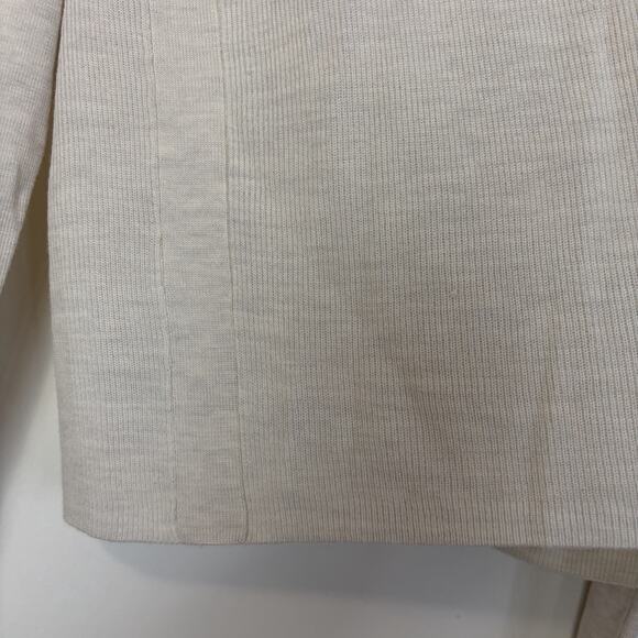 Veronica Beard Pearson Merino Wool Sweater Size Small Oatmeal Beige Button - Picture 8 of 12